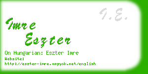 imre eszter business card